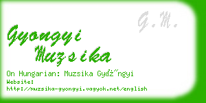 gyongyi muzsika business card